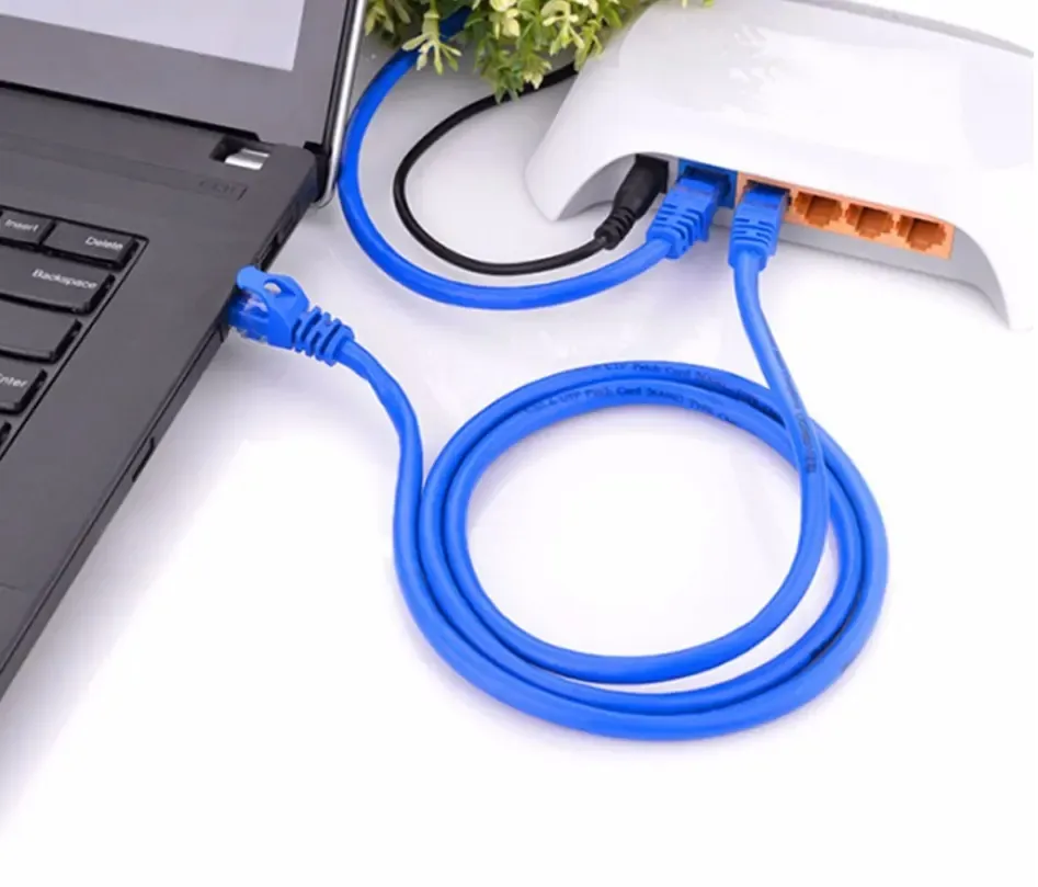 RJ45 cat5e CAT6 CAT6A CTA7 CAT8 cable 1M 3M 5M 10M 25M 50M utp lan cable with Crystal Head patch cord