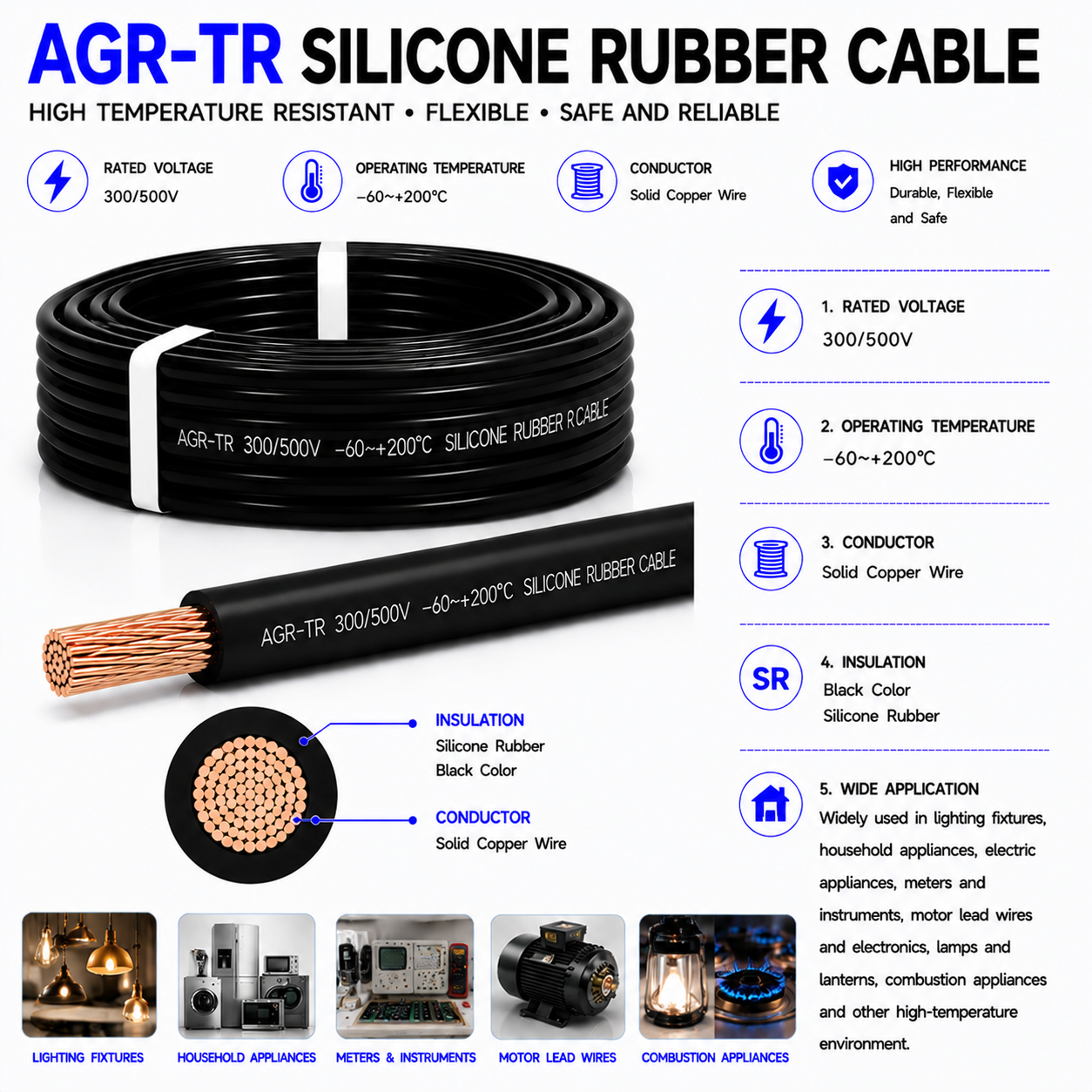 AGR-TR Flexible Drag Chain Control Cable High Flex Industrial Automation Cable